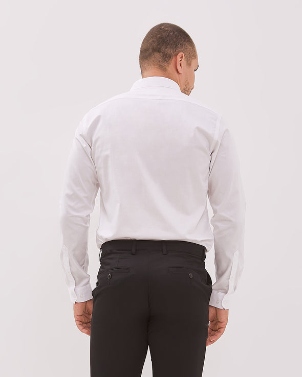 Men's White Long Sleeved Shirt