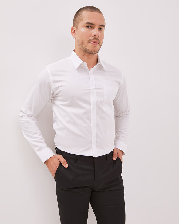 Men's White Long Sleeved Shirt