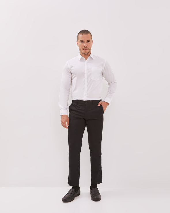Men's White Long Sleeved Shirt