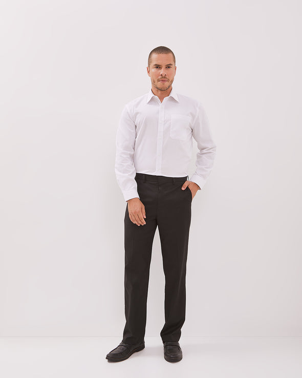 Men's White Long-Sleeved Shirt