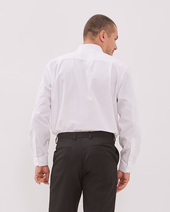 Men's White Long-Sleeved Shirt