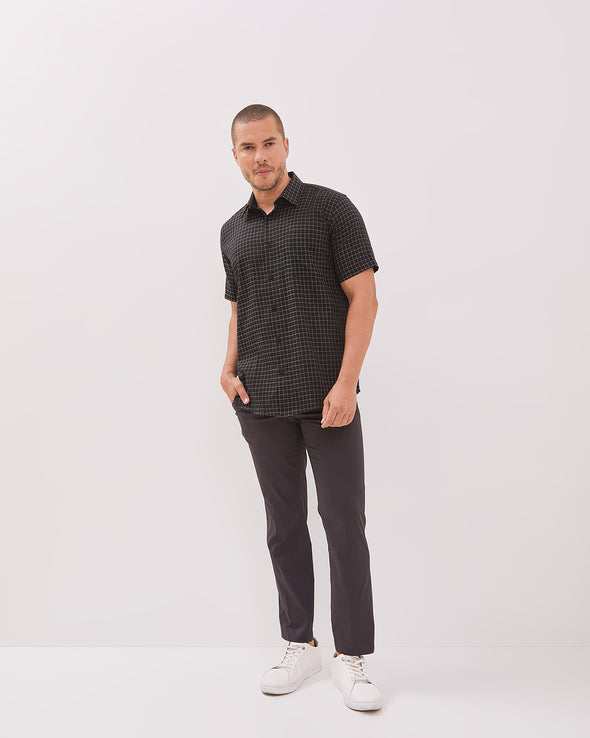 Black Short Sleeved Shirt For Men