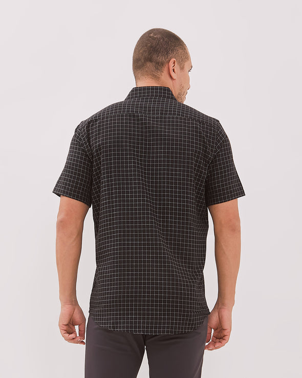 Black Short Sleeved Shirt For Men