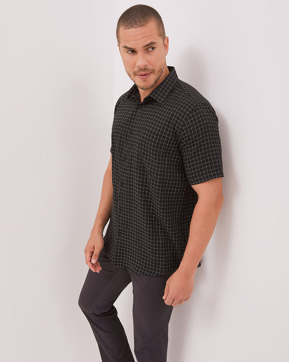 Black Short Sleeved Shirt For Men