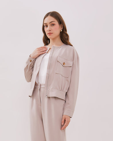 Women's Cream Casual Jacket
