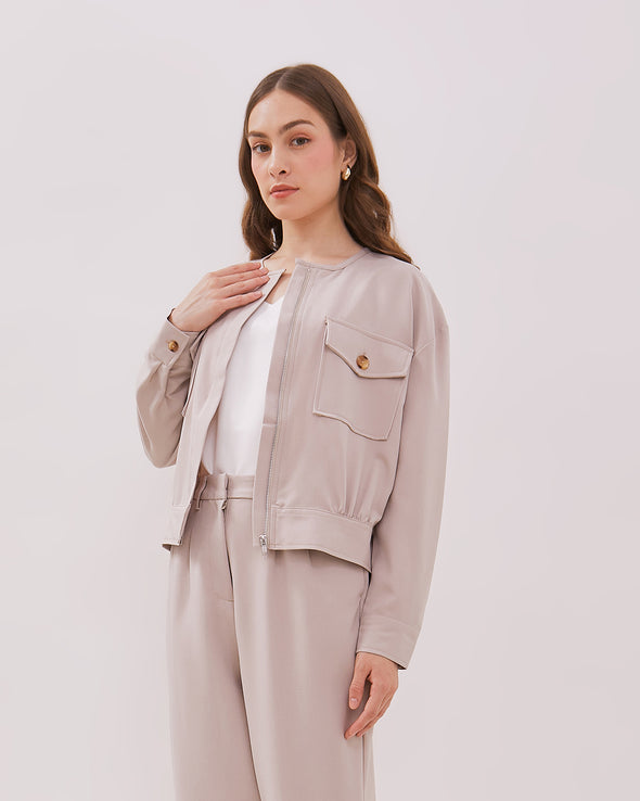 Women's Cream Casual Jacket