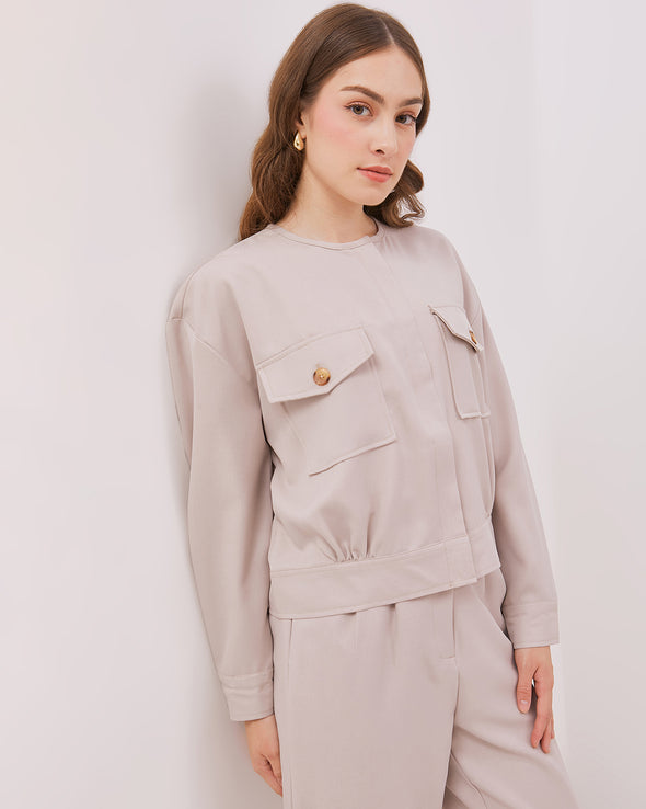 Women's Cream Casual Jacket