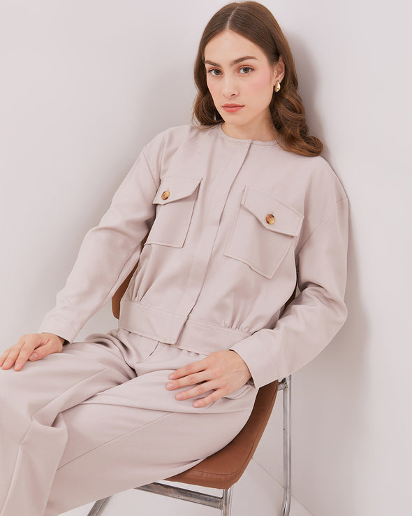 Women's Cream Casual Jacket
