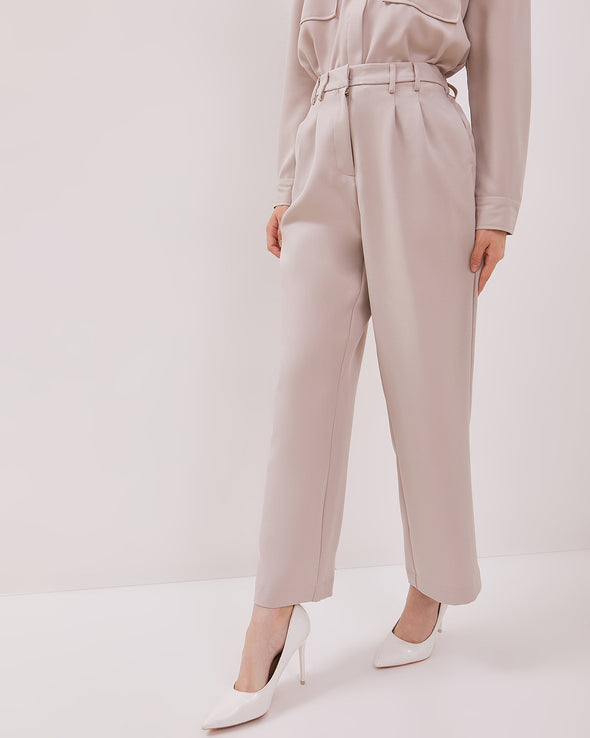Women's Cream Wide Leg Pants