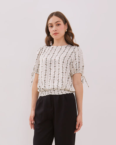 Women's White Crop Blouse