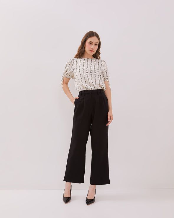 Women's Black Wide Leg Long Pants
