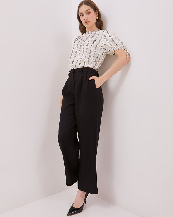 Women's Black Wide Leg Long Pants