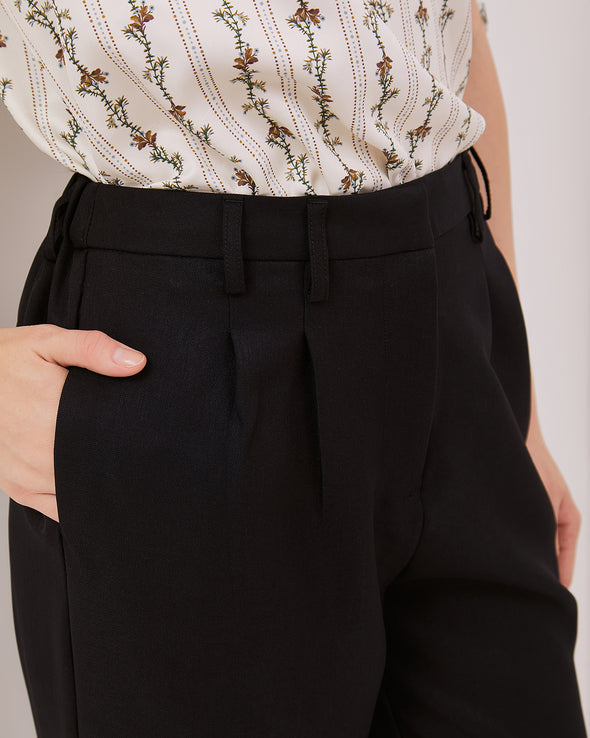 Women's Black Wide Leg Long Pants