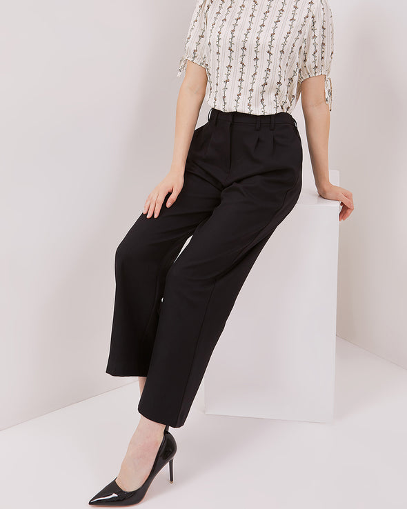 Women's Black Wide Leg Long Pants