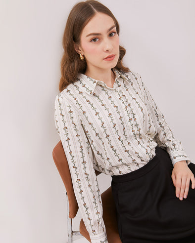 Women's Off-White Long Sleeve Shirt