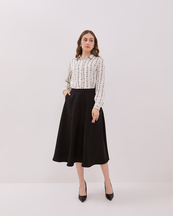 Women's Black A-Line Skirt