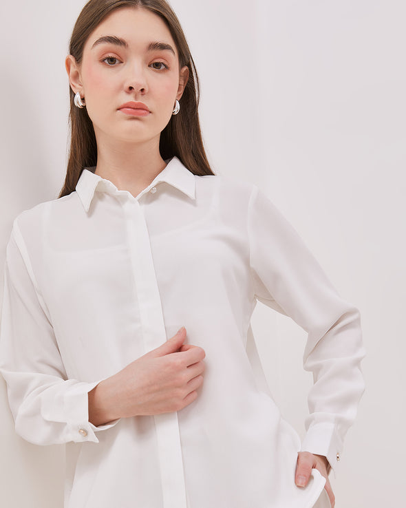 Women's Off-White Long Sleeved Shirt