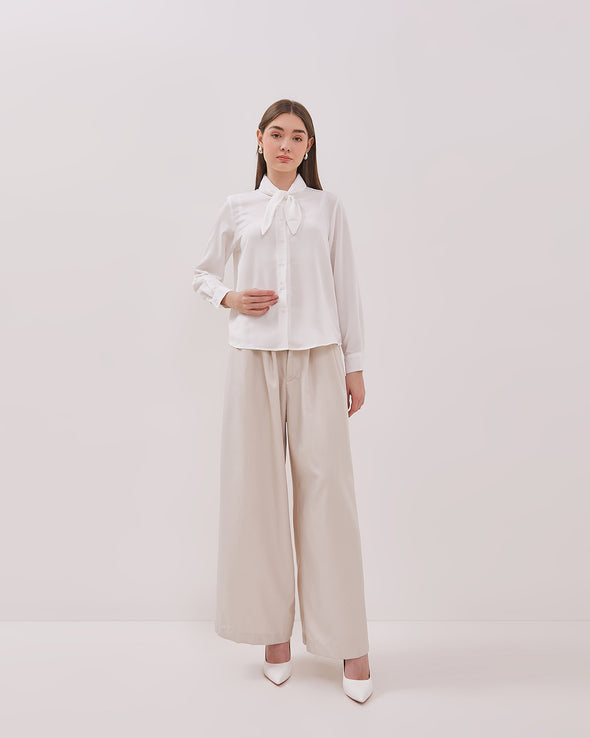 Women's Off-White White Long Sleeved Blouse