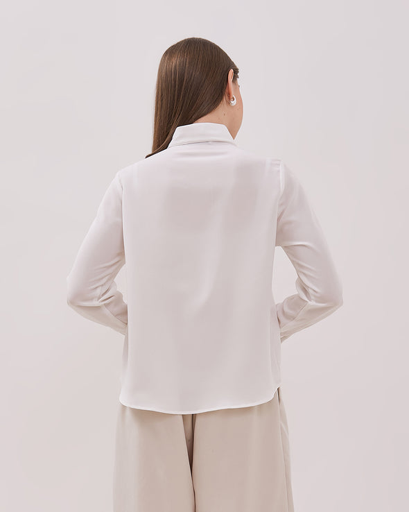 Women's Off-White White Long Sleeved Blouse