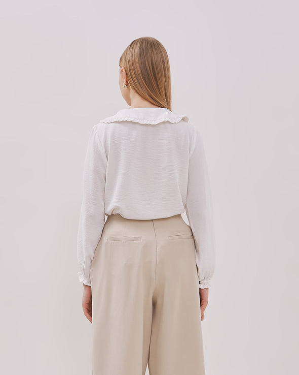 Women's White Long Sleeve Shirt