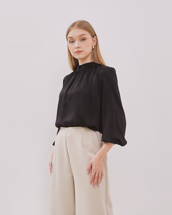 Women's Black Long Sleeved Blouse