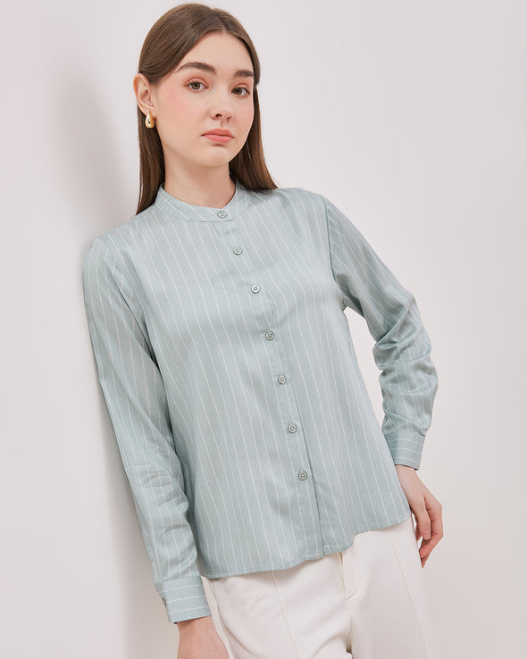 Women's Green Long Sleeved Shirt