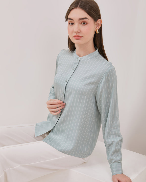 Women's Green Long Sleeved Shirt