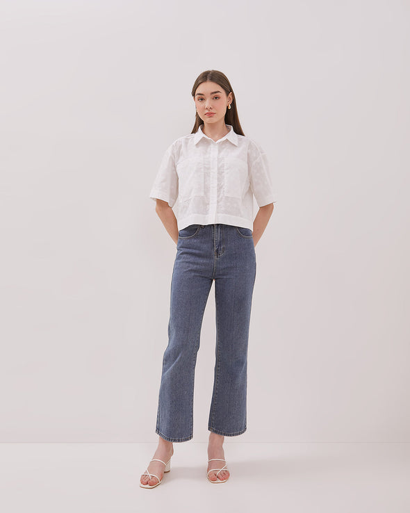 Women's White Short Sleeved Shirt