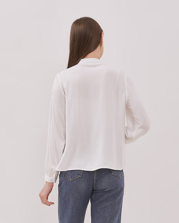Women's White Long Sleeved Shirt