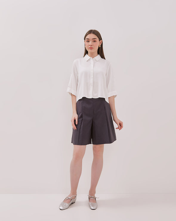 Women's White Boxy Shirt