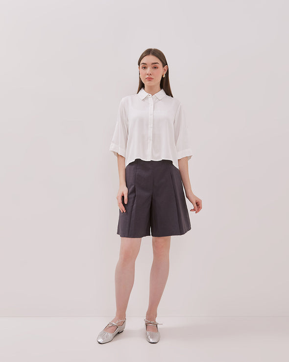 Women's White Boxy Shirt