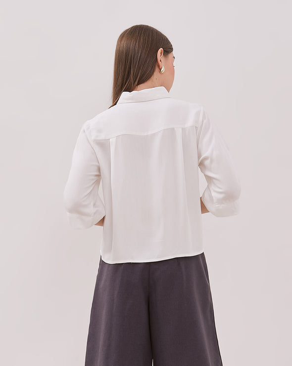 Women's White Boxy Shirt