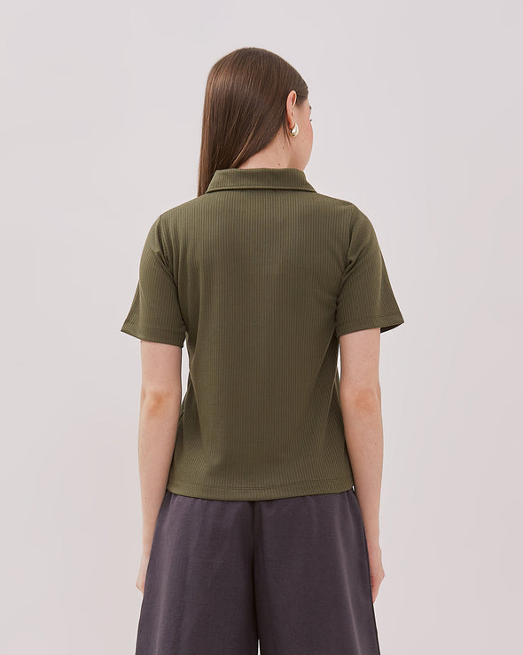 Women's Army Green Poloshirt