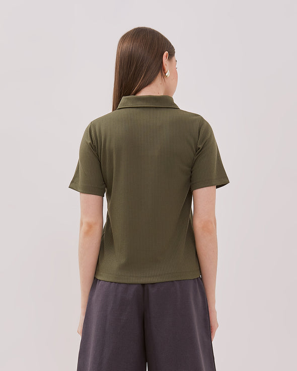 Women's Army Green Poloshirt