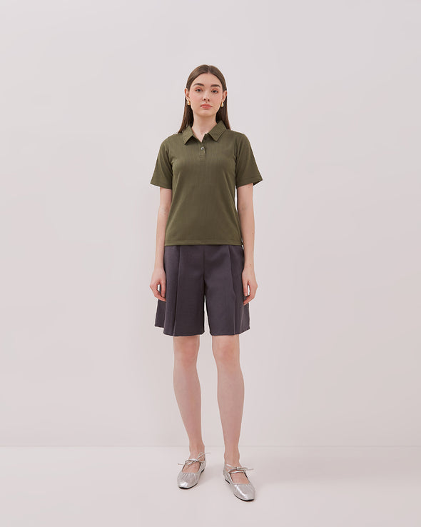 Women's Army Green Poloshirt