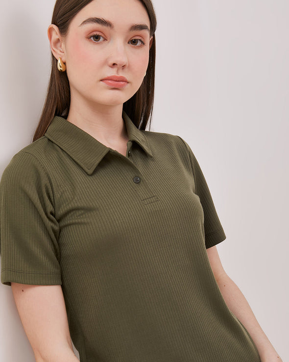 Women's Army Green Poloshirt