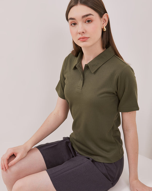 Women's Army Green Poloshirt