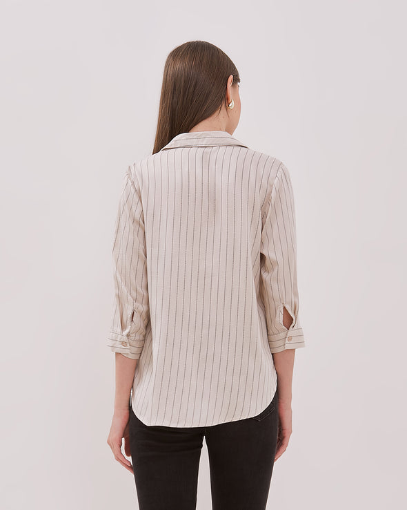 Women's Cream Long Sleeved Shirt
