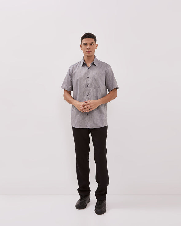 Navy Short Sleeve Shirt For Men