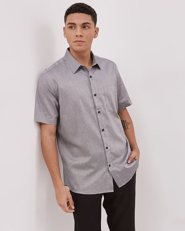 Navy Short Sleeve Shirt For Men