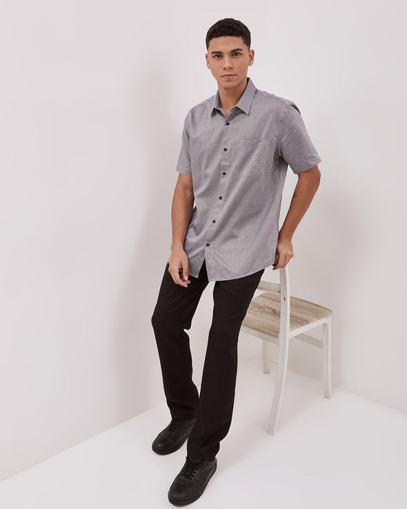 Navy Short Sleeve Shirt For Men
