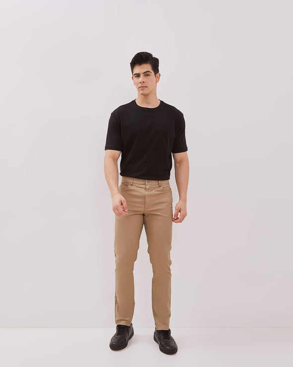 Men's Cream Chinos Slim Fit Trousers