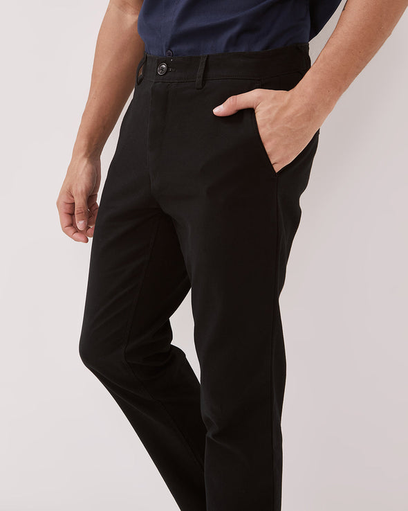 Men's Black Chinos Long Pants