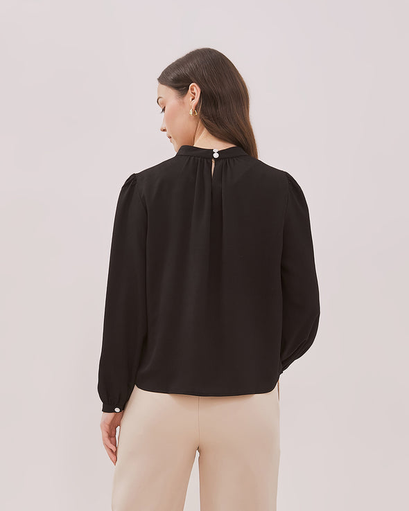 Women's Black Long Sleeve Blouse