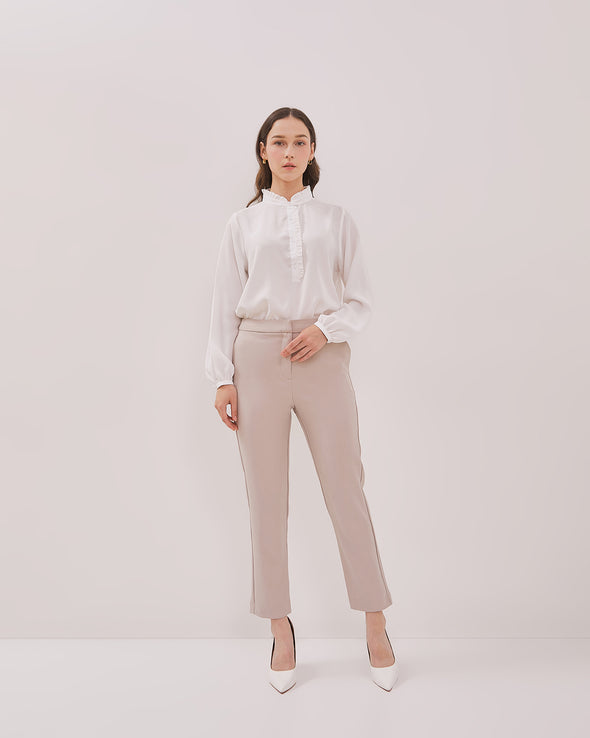 Women's White Long Sleeve Shirt