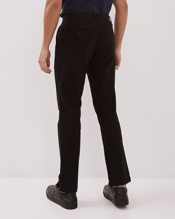 Men's Black Chinos Long Pants
