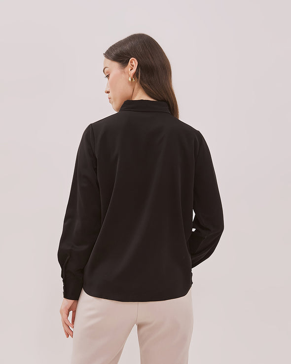 Women's Black Long Sleeve Shirt