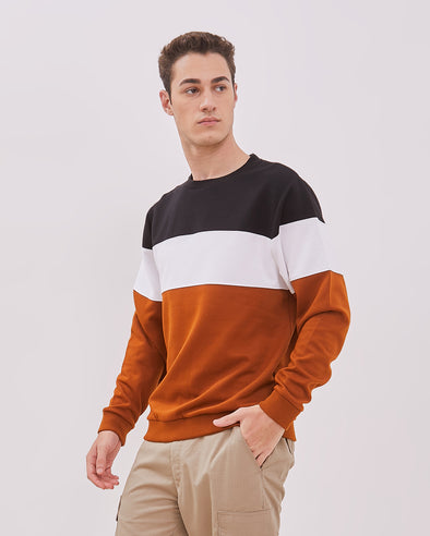 Black And White Color Combination Sweatshirt For Men