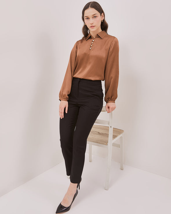 Women's Black Slim Fit Trousers