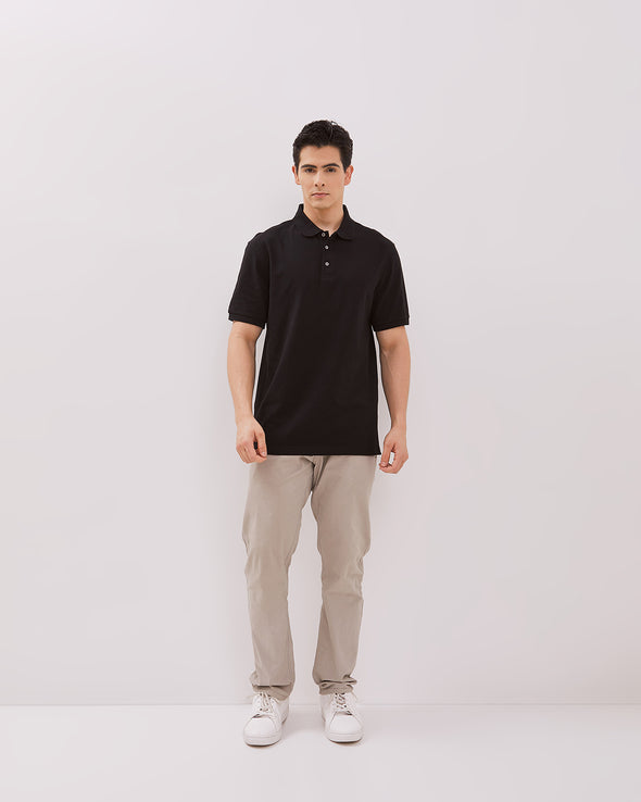 Black Short Sleeved Polo T-Shirt